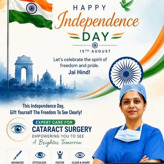 Richa Eye Care wishes all A Happy Independence Day.

Book your Appointment to get Freedom from Catar
