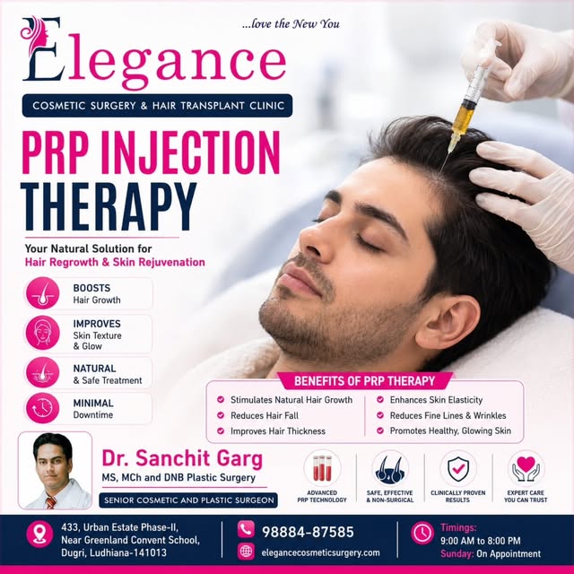 PRP therapy is an effective management of hair fall in both Males and Females alongwith medical ther