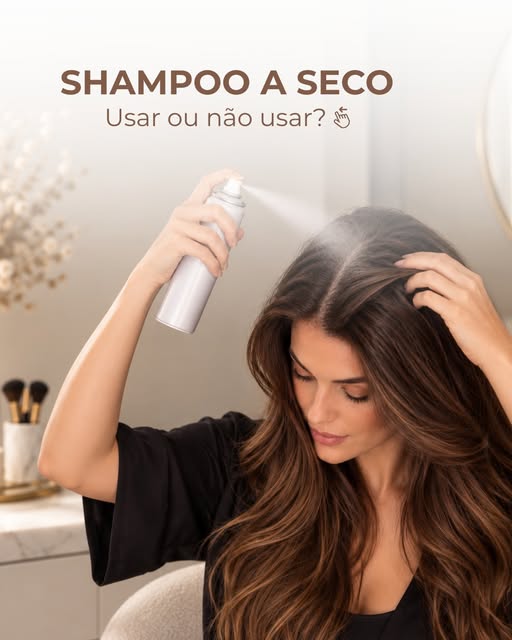 O shampoo a seco é ótimo para aquele “preciso sobreviver até a próxima lavagem”, ele ajuda a disfarç