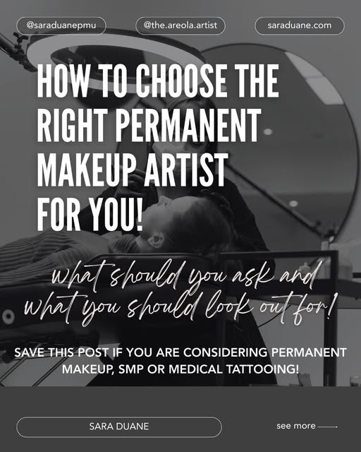 🎯 Thinking about permanent makeup, scalp micropigmentation or medical tattooing? Don’t just scroll 