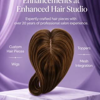 ✨ Beautiful, Natural Enhancements at Enhanced Hair Studio ✨

Hair loss or thinning hair doesn't have