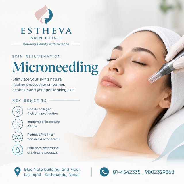 Unlock your skin's natural healing potential with Microneedling at Estheva Skin Clinic! ✨ Say goodby