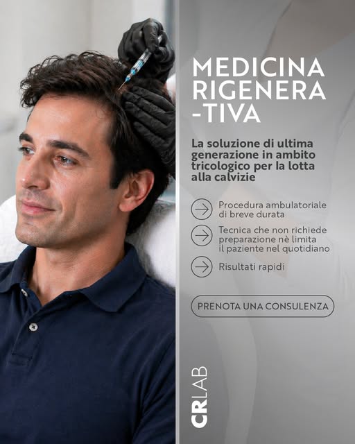La medicina rigenerativa presso CRLAB HAIR CLINIC è molto più di un trattamento: una procedura di re