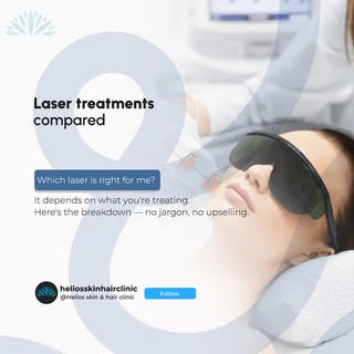 ⚡ Not all lasers are the same — and not all skin concerns need the same solution.

At Helios, we off