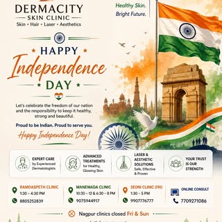 🇮🇳 Happy Independence Day! 🇮🇳

May our nation continue to grow stronger, healthier, and brighter