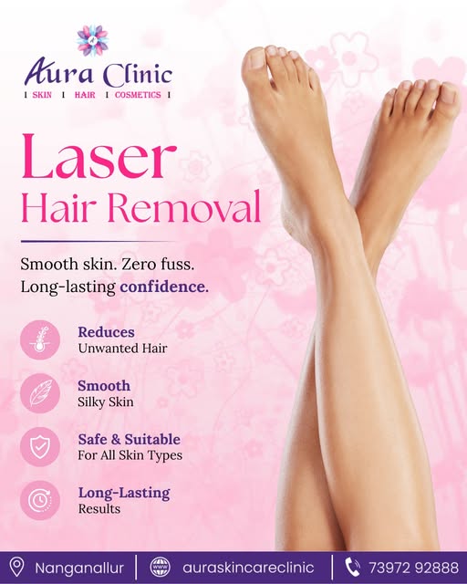 ✨ Smooth Skin. Less Unwanted Hair. More Confidence! ✨
Experience Laser Hair Removal in Chennai at Au