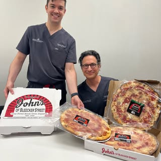 Got some REAL true authentic pizza sent from all the way from New York by one of our sweet patients 