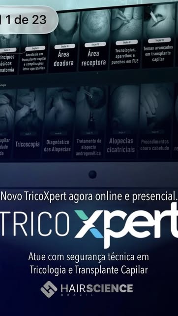 O TricoXpert chegou para mudar isso.

Uma formação completa — online e presencial — que vai do diagn