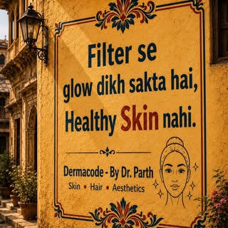Filter glow de sakta hai… par healthy skin sirf सही care, सही routine aur सही dermatologist se aati 