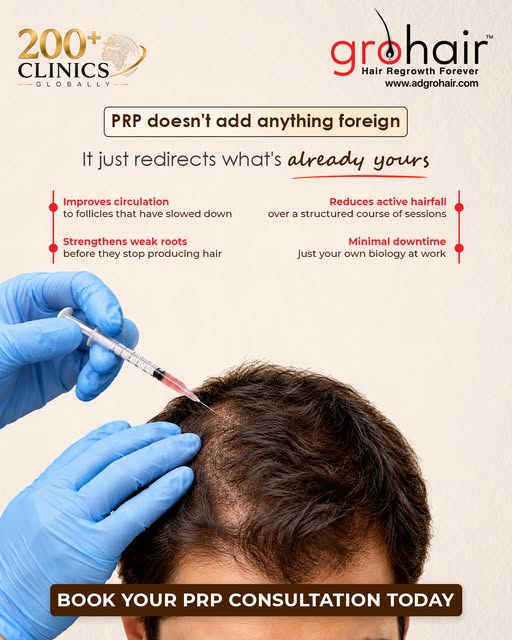 Your own blood. Your own growth potential. 

PRP Hair Therapy uses your body’s natural growth factor