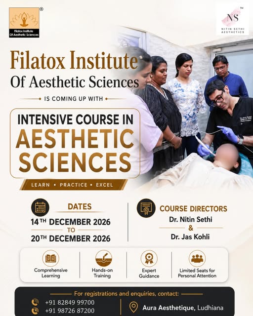 Filatox Institute of Aesthetic Sciences presents an Intensive Course in Aesthetic Sciences designed 