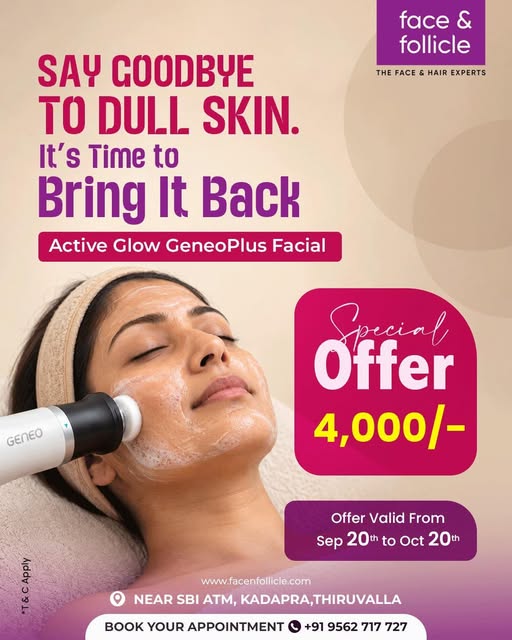 Looking for a facial that goes beyond a basic cleanse?

The Active Glow GeneoPlus Facial helps refre