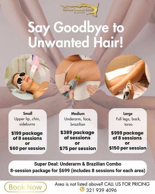 Say goodbye to shaving. Hello to smoother skin. ✨

Get long-lasting laser hair removal at Florida Co