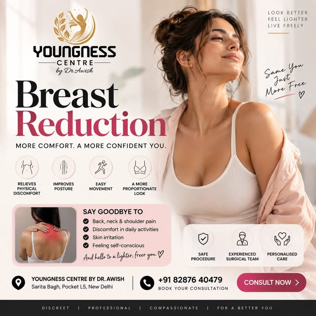 ✨ Breast Reduction — More Comfort. More Confidence.
If breast size is causing discomfort or affectin