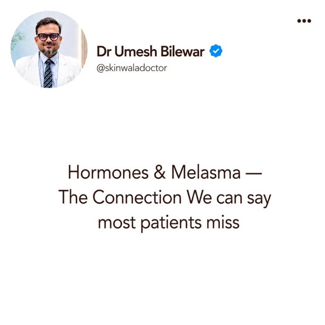 Melasma keeps coming back? Hormones could be the missing piece. ✨

Contraceptive pills, post-pregnan