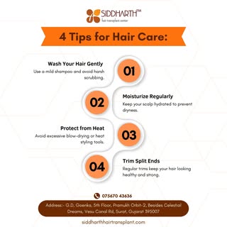 Healthy hair starts with proper care! 💇‍♀️✨ Follow these 4 simple tips to keep your hair looking st