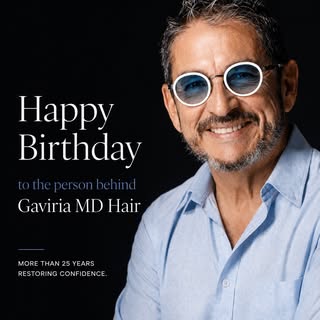 Today is a special day at Gaviria MD Hair.

We’re celebrating the birthday of our CEO and founder, J