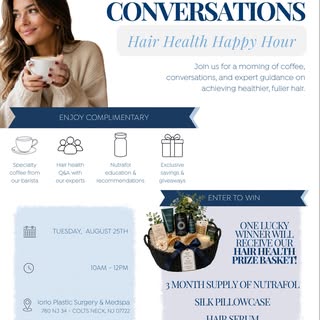 Join us for a morning of coffee, conversations, and expert guidance on achieving healthier, fuller h