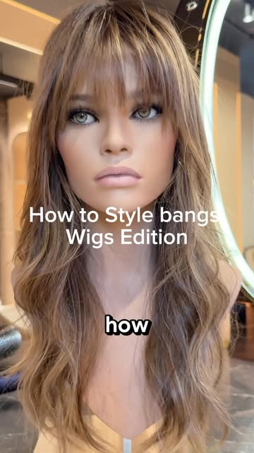 How to style bangs on your wig ? We demonstrate all air dry method directed all towards the face did