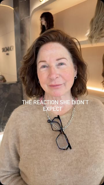 What was the first reaction she got wearing her wig for the first time? What would your recation be?