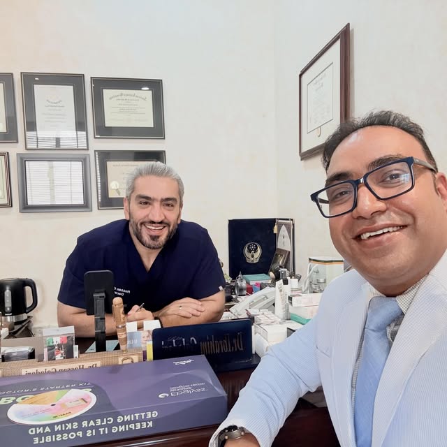 Honored and delighted to meet one of Dubai’s eminent dermatologists, Dr. Hassan Galadari, at his cli