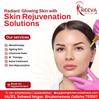 ✨ Radiant, glowing skin with CREEVA's Skin Rejuvenation Solutions!
💆‍♀️ Services include: Mesothera
