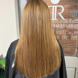 Keratin smoothing treatment done in the salon, swipe for before 🎀 @robertbyrnehairdressingnavan
