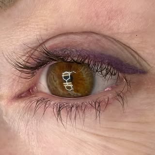 My clients are the coolest!!! 💜 #permanenteyeliner + #greeneyes =😍