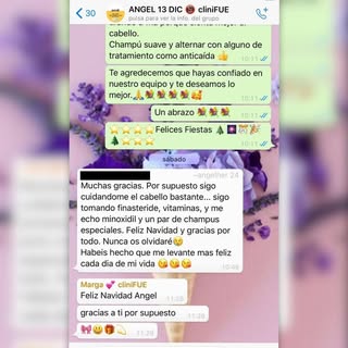 Angel se operó con cliniFUE el 13 de Diciembre y ahora que ha llegado la navidad y que ha pasado ya 