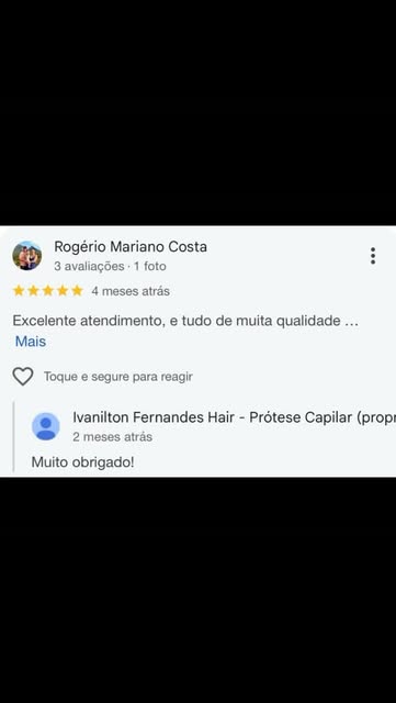 Você já sabe o que os nossos clientes andam dizendo sobre nós? @ivaniltonfernandeshair