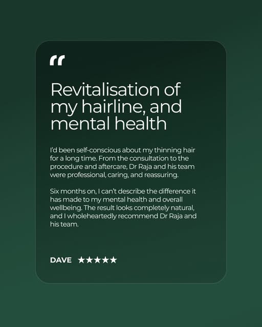 For Dave, it was about more than his hairline.

After feeling self-conscious about thinning hair for