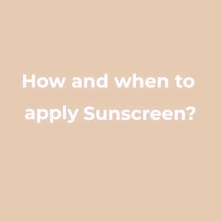 How to apply SunScreen? 
2 Finger Length Rule or 6 Finger Tip Unit Rule to Face & Neck!

#sunsreen #