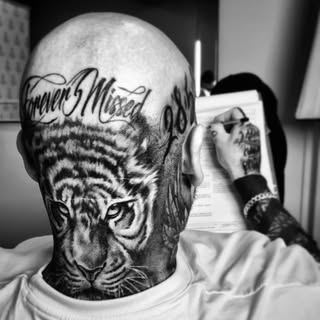 🐯 #art #tiger #tattoo #headtattoo #smp #scalpmicropigmentation #artist #workmode #blackandwhite #ph