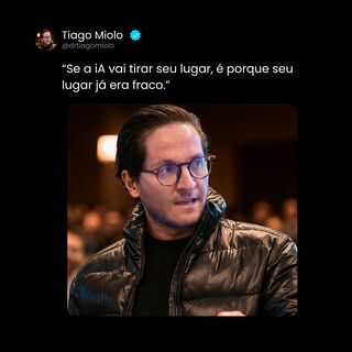 A inteligência artificial não rouba lugar de ninguém.
Ela só expõe quem já não tinha lugar