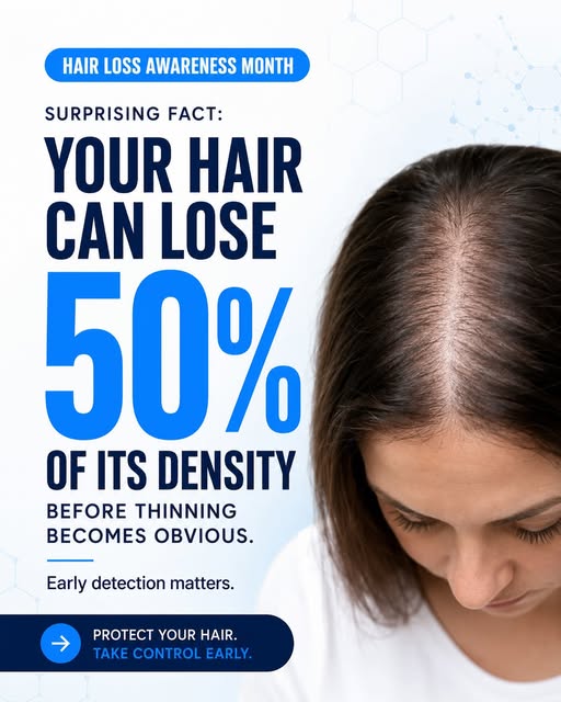 Hair loss often happens more gradually than people realize.

By the time thinning becomes noticeable