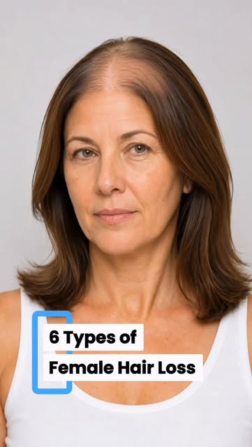 Female hair loss can show up in very different ways depending on the cause.

• Female pattern hair l