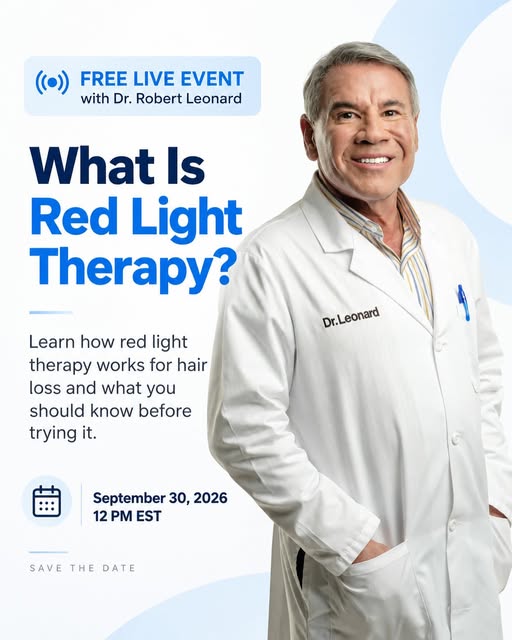 Red light therapy is everywhere — but what does it actually do for hair loss?

Join Dr. Robert Leona