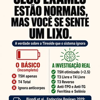 Seu TSH pode estar dentro da faixa de referência e, ainda assim, você pode continuar cansado, com di