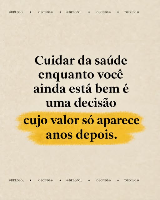 Cuidar da saúde enquanto você ainda está bem é uma decisão cujo valor só aparece anos depois.

Preve