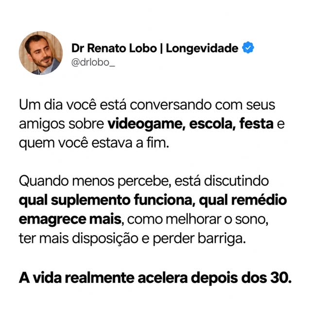 Um dia a preocupação era videogame, escola e festa. No outro, você está comparando suplemento, falan