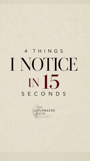 I notice more than your wrinkles in the first 15 seconds. What do you notice about peoples faces? 

