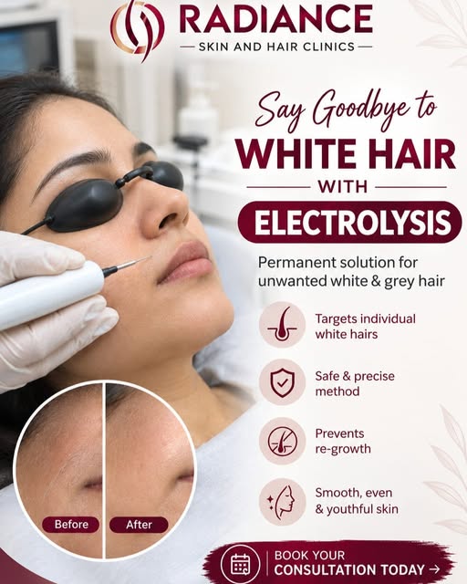 Say Goodbye to White & Grey Hair | Advanced Electrolysis Treatment in Bhubaneswar

White and grey ha