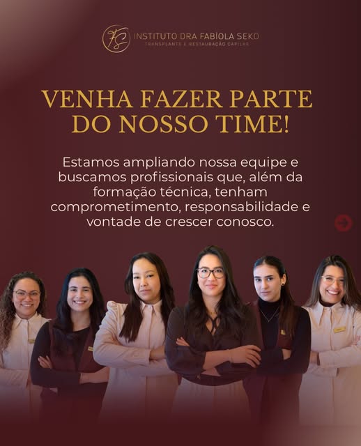 Estamos com novas oportunidades em nossa equipe.

O Instituto Dra. Fabíola Seko está recebendo currí