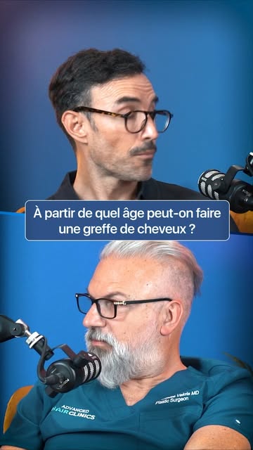 À partir de quelle âge peut-on faire une greffe de cheveux ? Le @dr.a_vekris (+4000 greffes réalisée