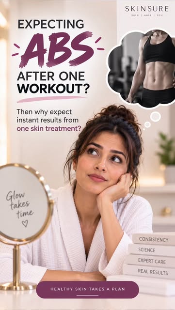 You wouldn’t expect abs after one workout.
So why do we expect our skin to transform after one treat