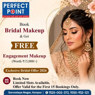 💍✨ Exclusive Bridal Offer 2026 ✨💍

Your dream bridal look starts here! ❤️
Book your Bridal Makeup 
