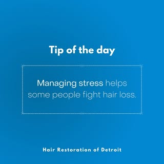 #HairTip! Take Charge of Stress:
Managing stress helps some people with a type of hair loss called a