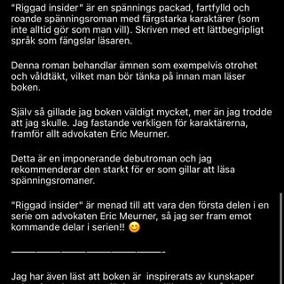 Alltid lika kul med recensioner, särskilt när de är positiva. Tack! @thelifeofabiblioholic