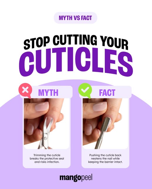 Cuticles aren’t just extra skin — they’re part of your nail’s natural defence.

Think cutting them g