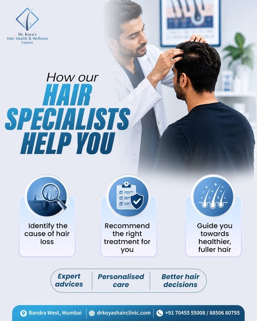 At Dr. Koya’s Hair Health & Wellness Centre, our hair specialists help you understand the cause of h